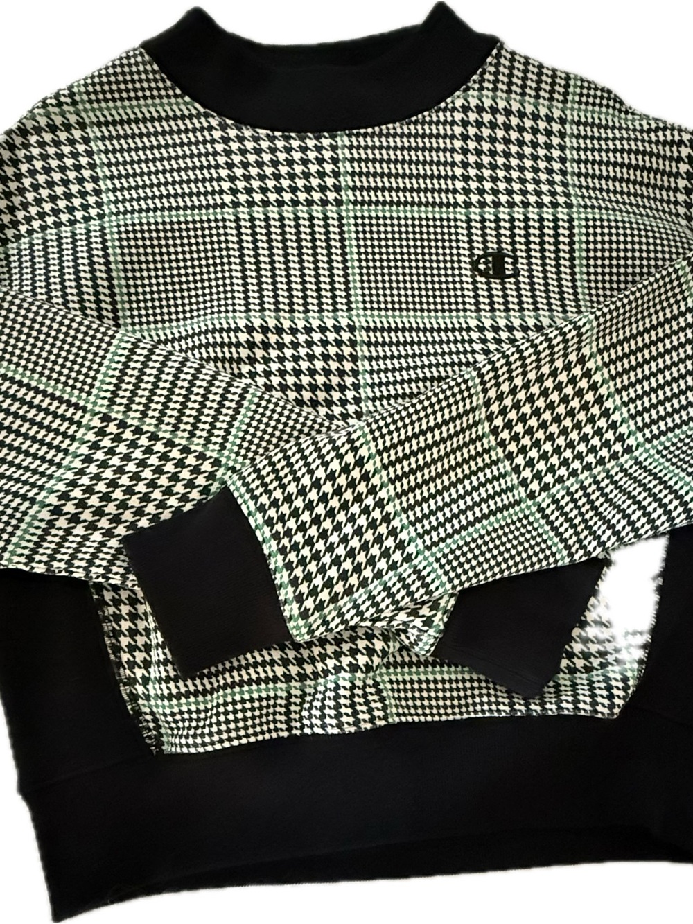 Champion Black Crewneck Sweatshirt with White Lining